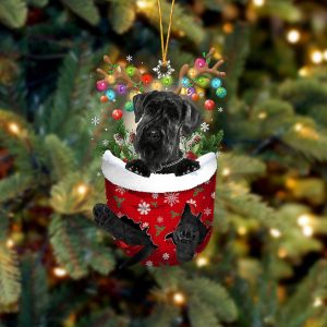 Giant Schnauzer In Snow Pocket Christmas…