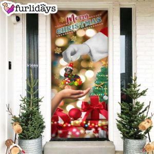 Give Black Labrador Dog Christmas Door Cover Xmas Outdoor Decoration Gifts For Dog Lovers 7