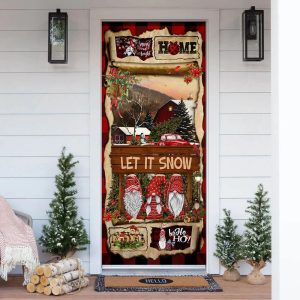 Gnome Christmas Door Cover – Unique…