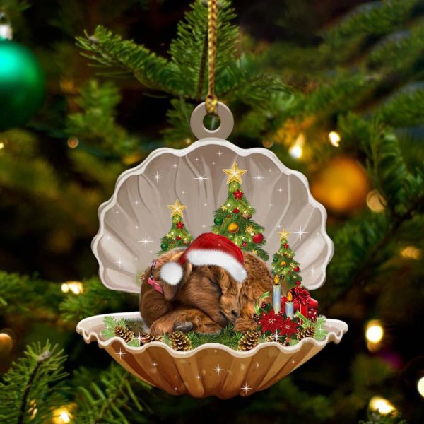 Goat3 – Sleeping Pearl in Christmas Two Sided Ornament – Christmas Ornaments For Dog Lovers