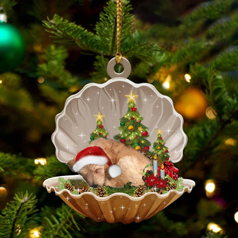 Goldendoodle - Sleeping Pearl in Christmas Two Sided Ornament - Christmas Ornaments For Dog Lovers