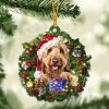 Goldendoodle And Christmas Ornament – Acrylic Dog Ornament – Gifts For Dog Lovers