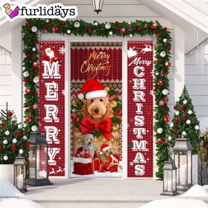 Goldendoodle Merry Christmas Gift Door Cover Xmas Gifts For Pet Lovers Christmas Gift For Friends