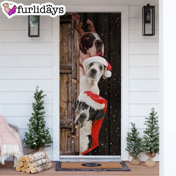 Great Dane Christmas Door Cover – Xmas Gifts For Pet Lovers – Christmas Gift