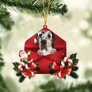 Great Dane Christmas Letter Ornament –…