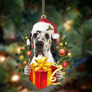 Great Dane Give Gifts Hanging Ornament…