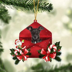 Greyhound Christmas Letter Ornament – Car…