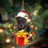Greyhound Give Gifts Hanging Ornament – Flat Acrylic Dog Ornament – Dog Lovers Gifts For Him Or Her