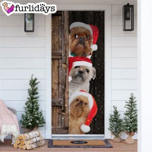 Griffon Bruxellois Christmas Door Cover Xmas Gifts For Pet Lovers Christmas Decor