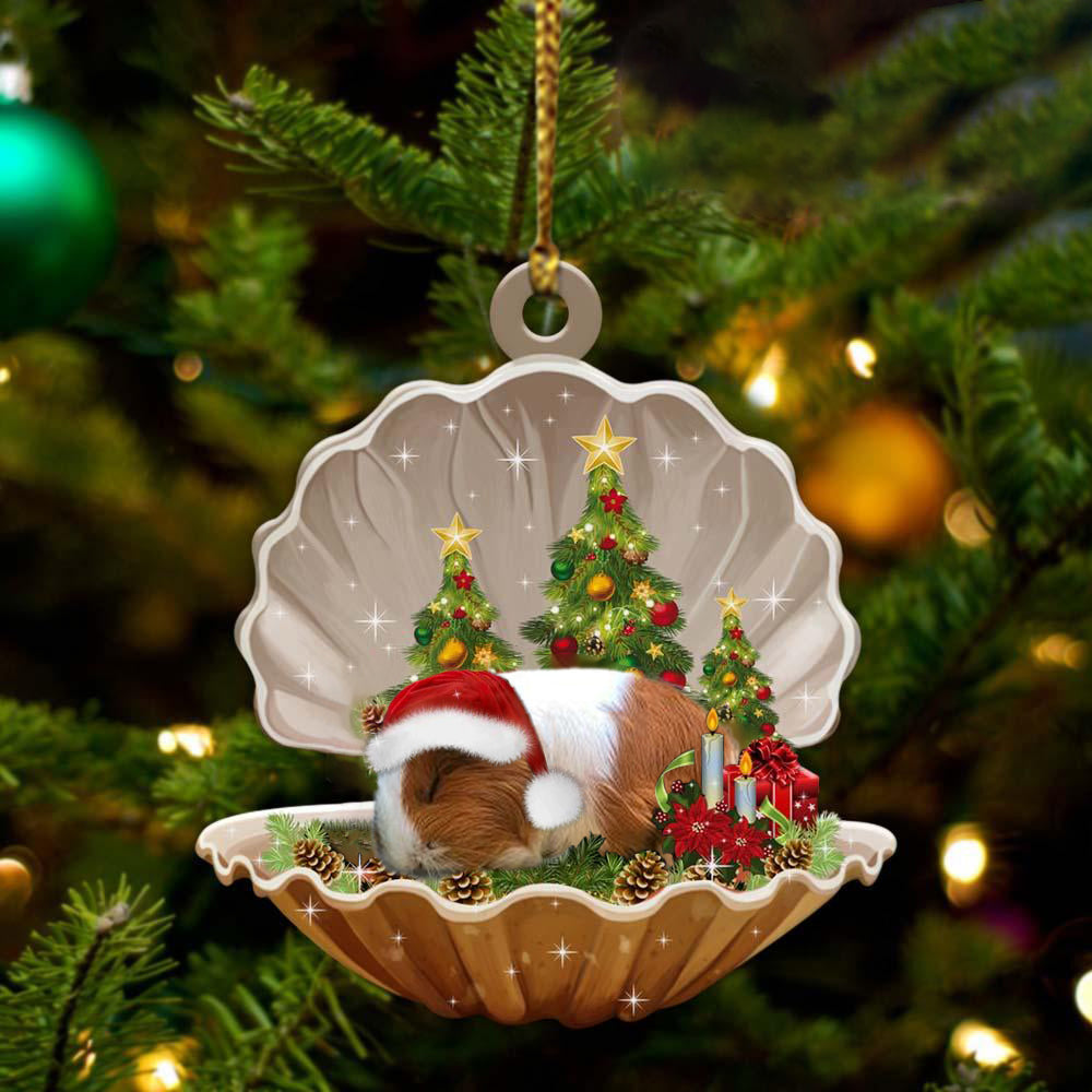 Guinea Pig3 - Sleeping Pearl in Christmas Two Sided Ornament - Christmas Ornaments For Dog Lovers