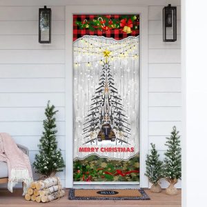 Gun Christmas Tree Door Cover Unique Gifts Doorcover Housewarming Gifts 1