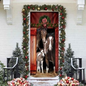 Happy Family Horse Door Cover Unique Gifts Doorcover Housewarming Gifts 4