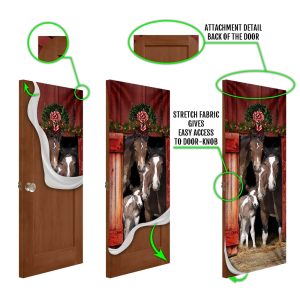 Happy Family Horse Door Cover Unique Gifts Doorcover Housewarming Gifts 6