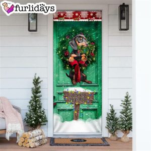 Happy Holiday Dachshund Door Cover Unique Gifts Doorcover Holiday Decor 6