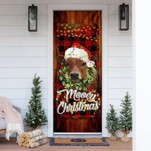 Happy Mooey Christmas Door Cover –…