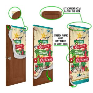 Have A Very Beachy Christmas Door Cover Christmas Outdoor Decoration Unique Gifts Doorcover 5