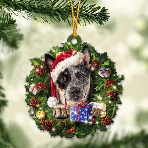 Heeler And Christmas Ornament – Acrylic Dog Ornament – Gifts For Dog Lovers