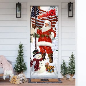 Ho Ho Ho Saus Door Cover Merry Christmas Home Decor Christmas Outdoor Decoration 3