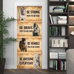 Horse. Be Awesome Everyday Door Cover Unique Gifts Doorcover 4