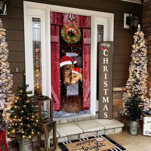 Horse Christmas Barn Door Cover Christmas Horse Decor Christmas Outdoor Decoration Unique Gifts Doorcover 2