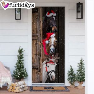 Horse Christmas Door Cover Xmas Gifts For Pet Lovers Christmas Gift For Friends