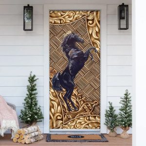 Horse Door Cover Unique Gifts Doorcover Christmas Gift For Friends 1