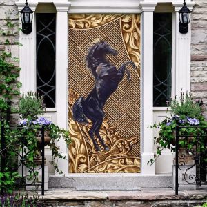 Horse Door Cover Unique Gifts Doorcover Christmas Gift For Friends 3