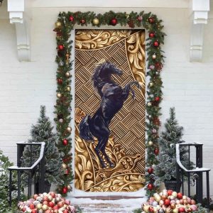 Horse Door Cover Unique Gifts Doorcover Christmas Gift For Friends 4