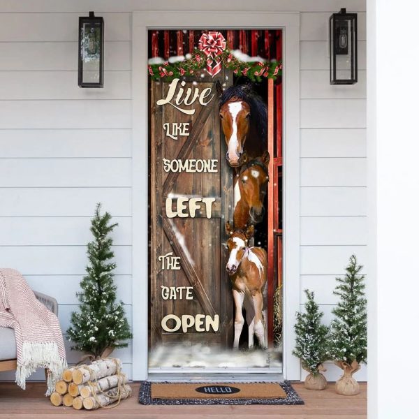 Horse Life Door Cover – Unique Gifts Doorcover – Christmas Gift For Friends
