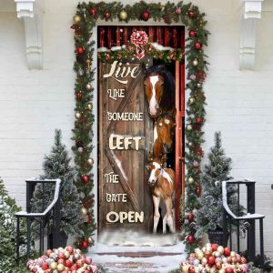 Horse Life Door Cover Unique Gifts Doorcover Christmas Gift For Friends 4