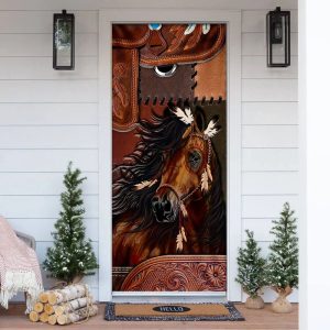 Horse Spirit Door Cover Unique Gifts Doorcover Holiday Decor 1