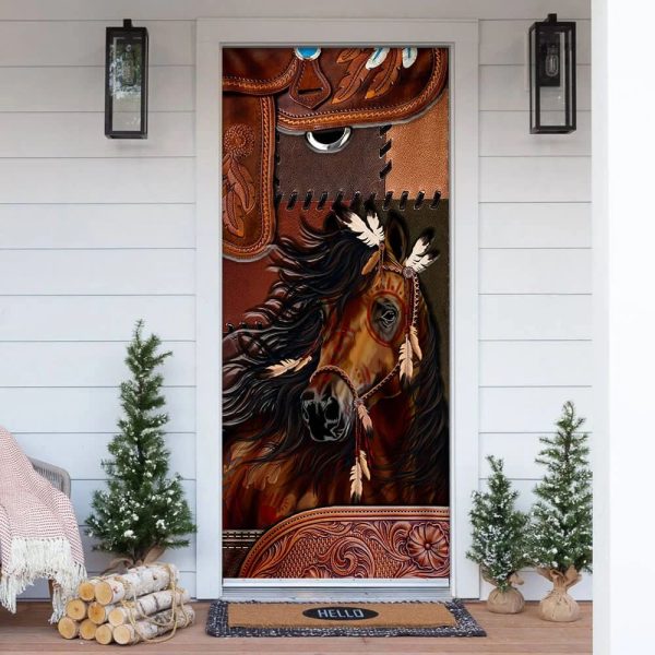 Horse Spirit Door Cover – Unique Gifts Doorcover – Holiday Decor