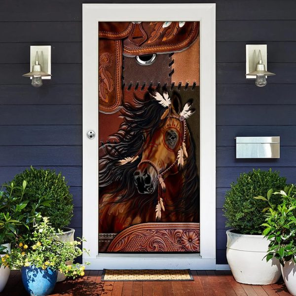 Horse Spirit Door Cover – Unique Gifts Doorcover – Holiday Decor