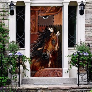 Horse Spirit Door Cover Unique Gifts Doorcover Holiday Decor 3