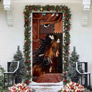 Horse Spirit Door Cover Unique Gifts Doorcover Holiday Decor 4