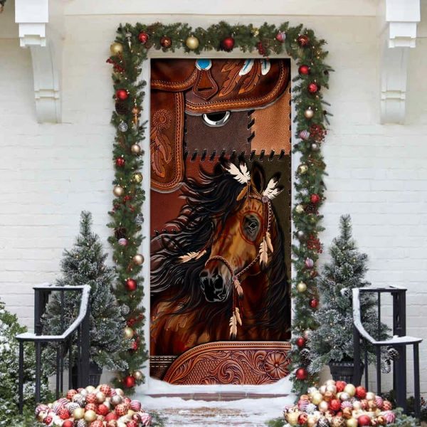 Horse Spirit Door Cover – Unique Gifts Doorcover – Holiday Decor