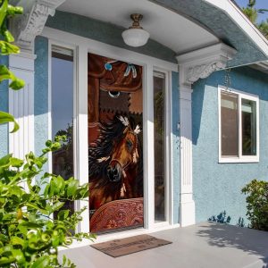 Horse Spirit Door Cover Unique Gifts Doorcover Holiday Decor 5