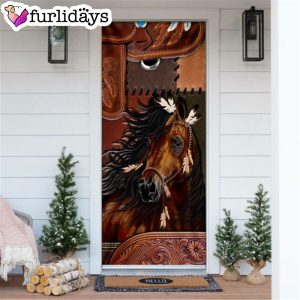 Horse Spirit Door Cover Unique Gifts Doorcover Holiday Decor 6
