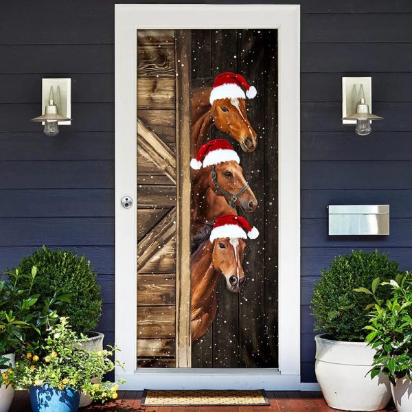 Horses Door Cover – Unique Gifts Doorcover – Christmas Gift For Friends