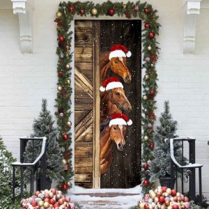 Horses Door Cover Unique Gifts Doorcover Christmas Gift For Friends 4