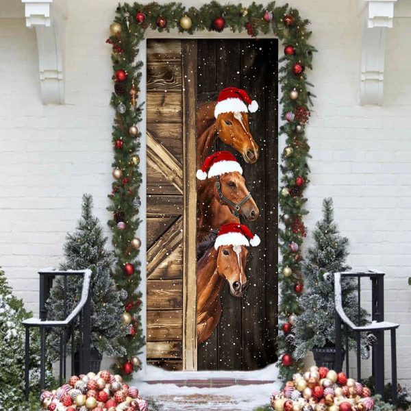 Horses Door Cover – Unique Gifts Doorcover – Christmas Gift For Friends