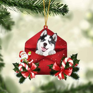 Husky Christmas Letter Ornament – Car…