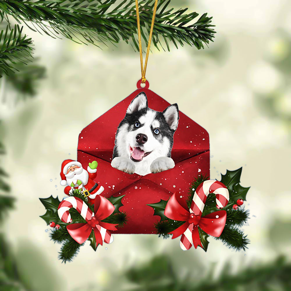 Husky Christmas Letter Ornament - Car Ornament - Gifts For Pet Owners