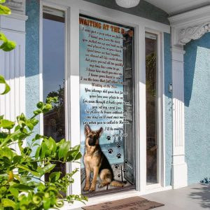 I ll Be Waiting At The Door. German Shepherd Door Cover Xmas Outdoor Decoration Gifts For Dog Lovers 3