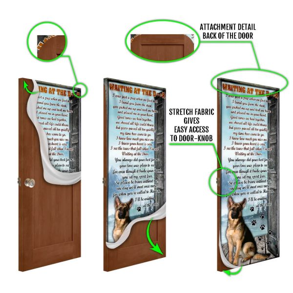 I’ll Be Waiting At The Door. German Shepherd Door Cover – Xmas Outdoor Decoration – Gifts For Dog Lovers