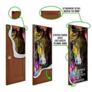 In A World Full Of Princesses Be A Bossmare. Horse Lover Door Cover Unique Gifts Doorcover 5