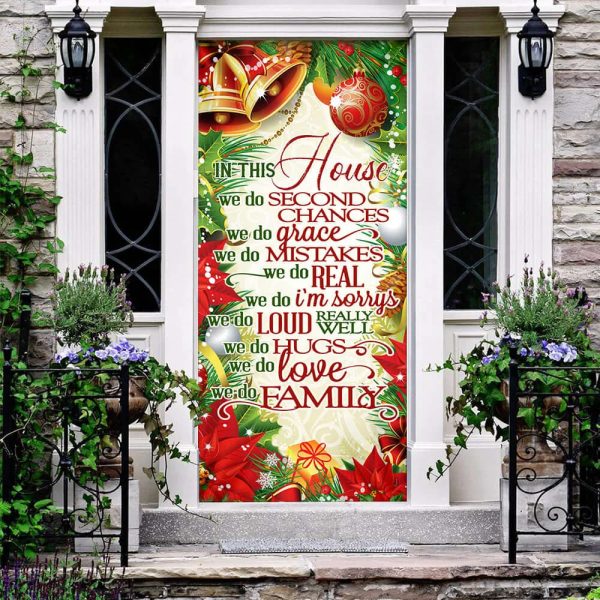 In This House We Do – Christmas Door Cover – Unique Gifts Doorcover