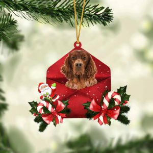 Irish Setter Christmas Letter Ornament –…