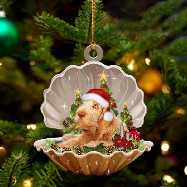 Italian Spinone4 – Sleeping Pearl in Christmas Two Sided Ornament – Christmas Ornaments For Dog Lovers