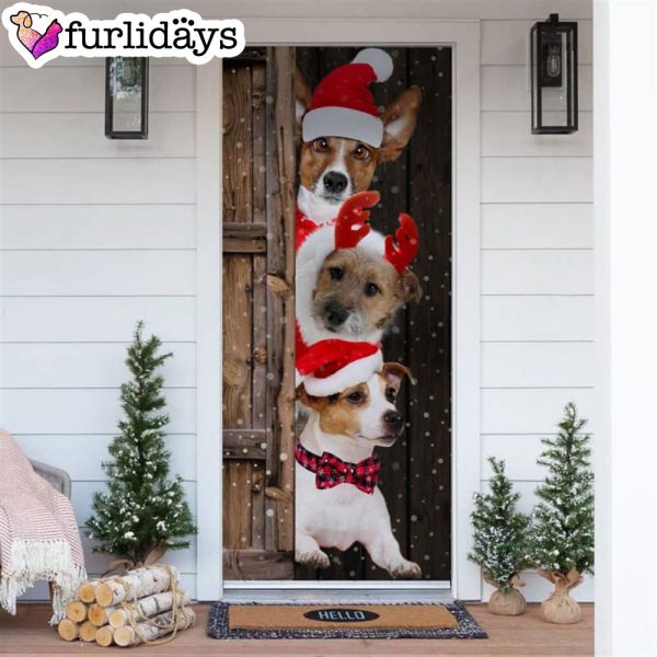 Jack Russell Christmas Door Cover – Xmas Gifts For Pet Lovers – Christmas Gift For Friends